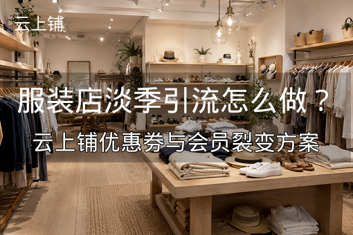 服装店淡季引流怎么做?云上铺优惠券与会员裂变方案 服装店淡季引流怎么做?云上铺优惠券与会员裂变方案