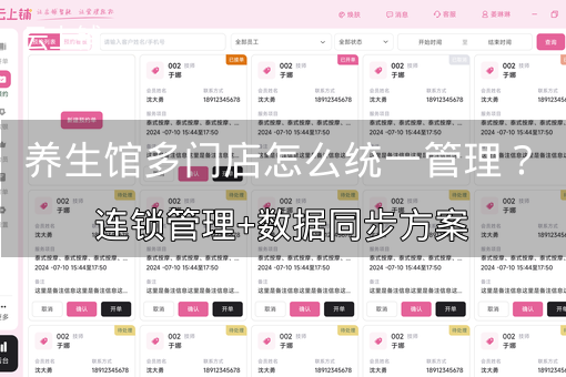 养生馆多门店怎么统一管理?连锁管理+数据同步方案 养生馆多门店怎么统一管理?连锁管理+数据同步方案