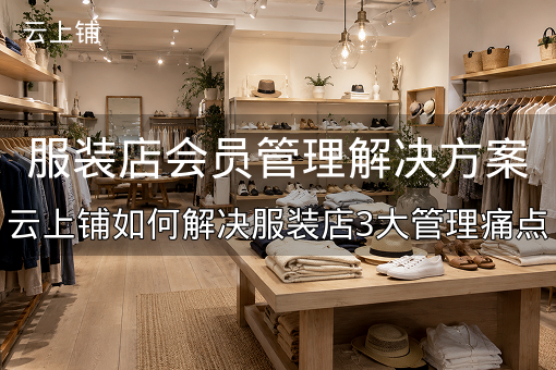 服装店会员管理解决方案：云上铺如何解决服装店3大管理痛点