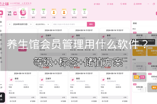 养生馆会员管理用什么软件？等级+标签+储值方案