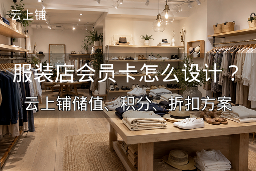 服装店会员卡怎么设计？云上铺储值、积分、折扣方案