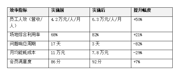 效率指标实施前实施后提升幅度
