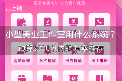 小型美业工作室用什么系统？预算3000以内的方案推荐