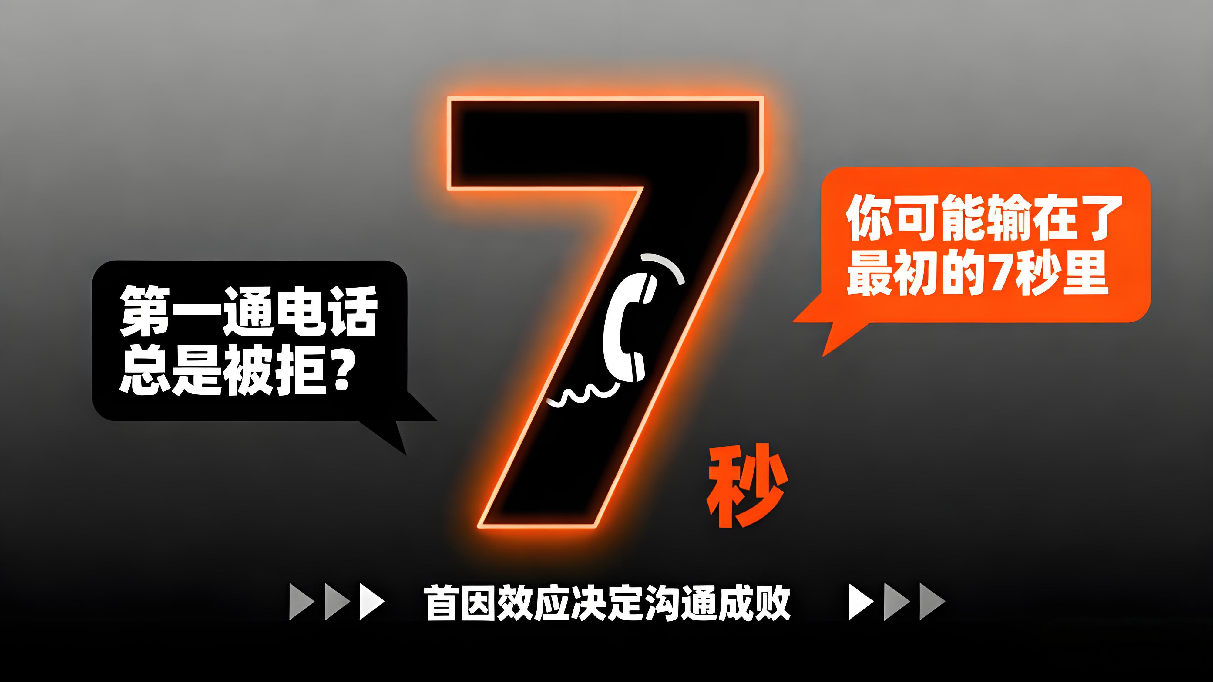 第一通电话总是被拒？你可能输在了最初的7秒