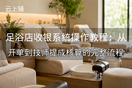 足浴店收银系统操作教程：从开单到技师提成核算的完整流程