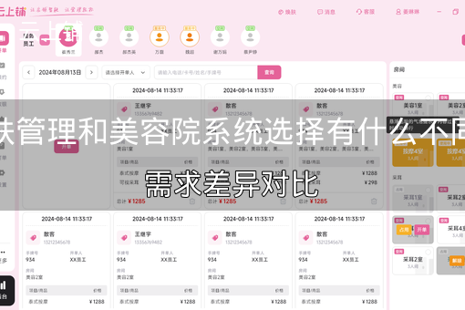 皮肤管理和美容院系统选择有什么不同？需求差异对比