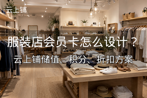服装店会员卡怎么设计？云上铺储值、积分、折扣方案