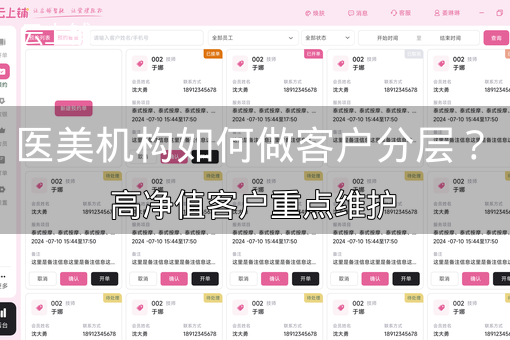 医美机构如何做客户分层？高净值客户重点维护